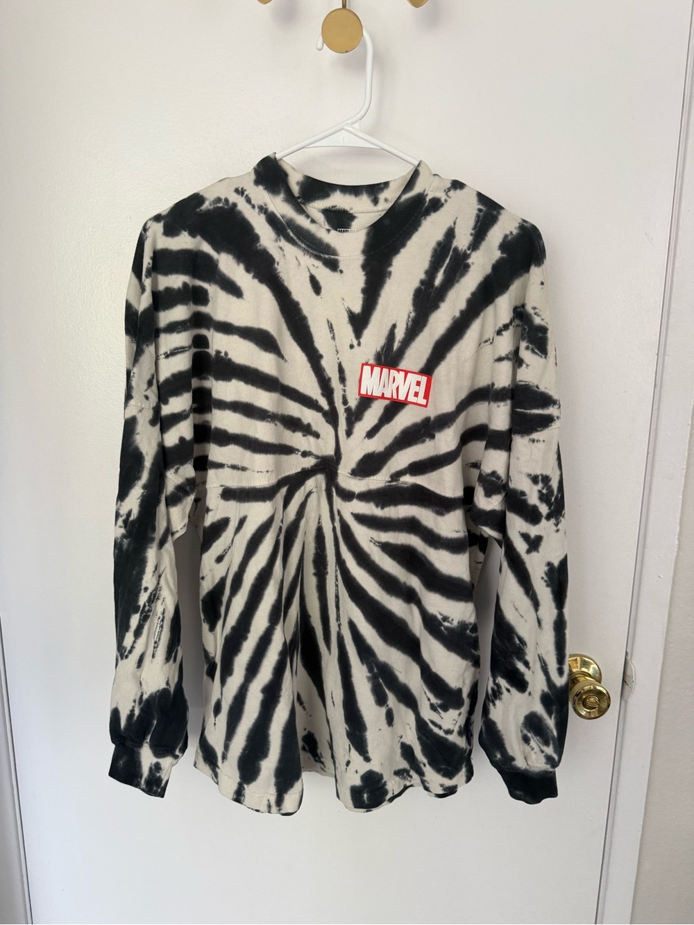 Marvel Disneyland Spirit Jersey, Black & White Tie-Dye Long Sleeve